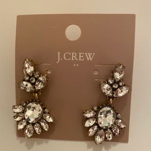 NWOT J.Crew Crystal Statement Earrings